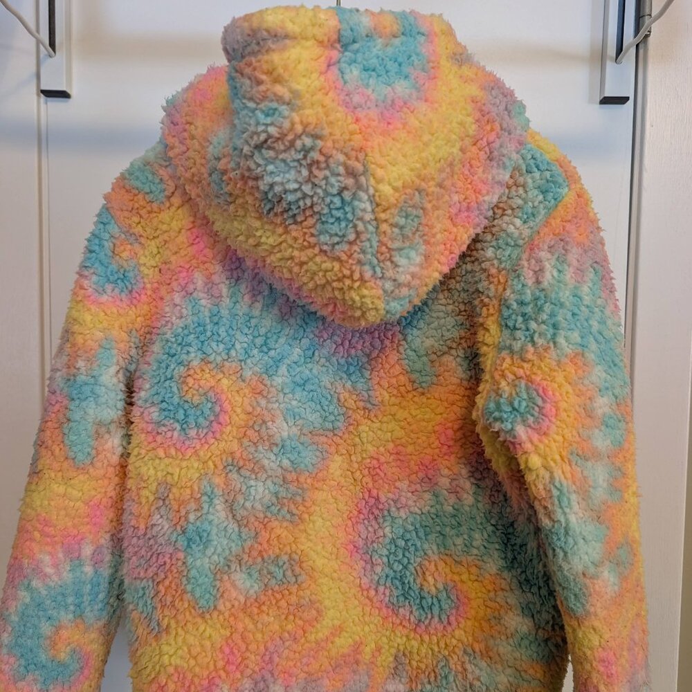 Psychedelic Tie-Dye Sherpa Fleece Hoodie